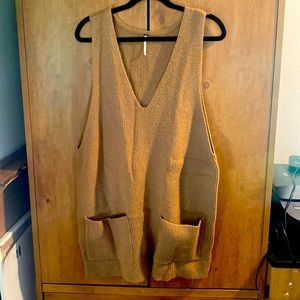 Free People Sweater Dress Carmel Tan Fall Winter